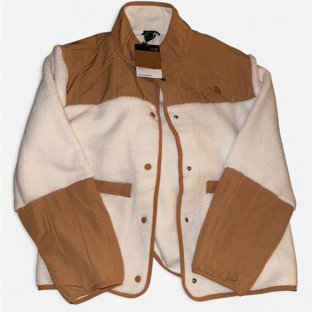 The North Face Cream and Brown Jacket